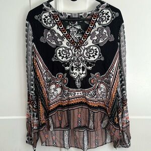 Designer Halebob Long sleeve w button.